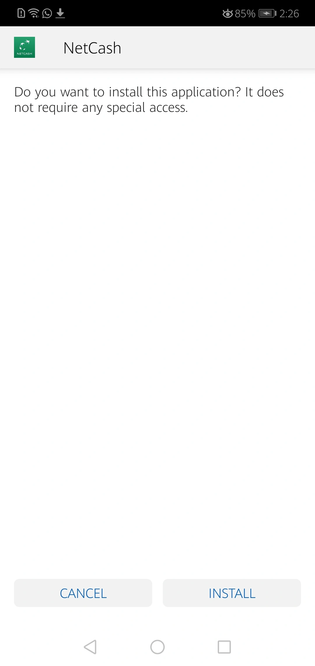 Screenshot Of Net Cash App